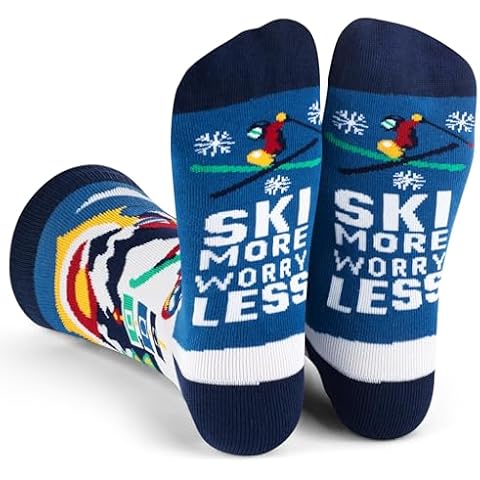 Lavley Ski More Worry Less Socks Cover