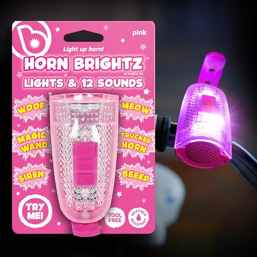 Brightz HornBrightz Pink Light Up Bike Horn for Kids, Bike Bell for Girls - image 1