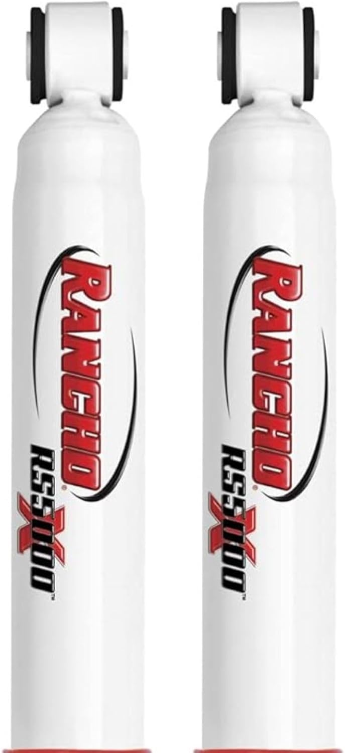 Pair of Rancho RS5000X Series Front Shocks fits 2000 2002 Ram 2500 4WD with 2" Front Lift | Improves Handling & Performance | Includes TrendsAuto Decal