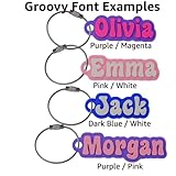 Custom Water Bottle and Bag Name Tag, Multiple Fonts, Hard Plastic Luggage Label Custom Nametag - Image 2