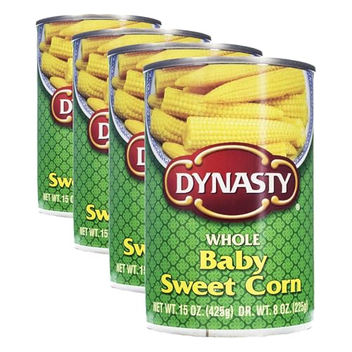 Image of Dynasty Whole Baby Sweet Corn, 15 Oz (Pack of 4)