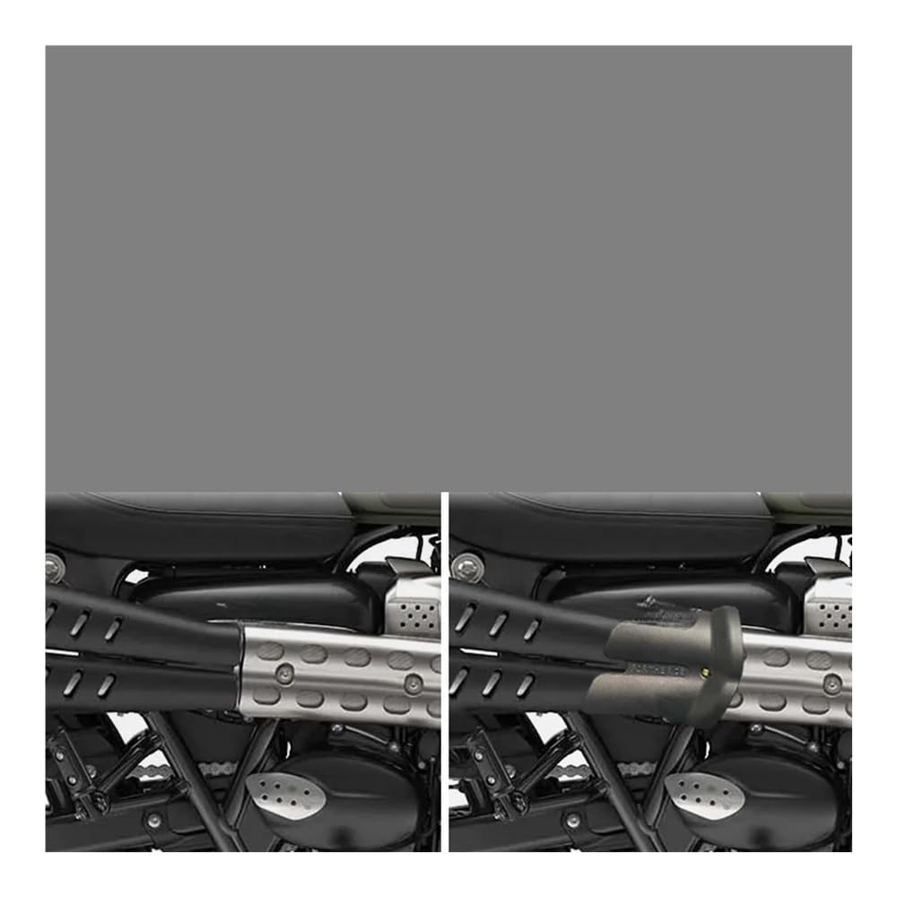 per Scrambler 1200 Moto Posteriore Curvo Tubo di Scarico Marmitta Protezione Calore Copertura Accessori