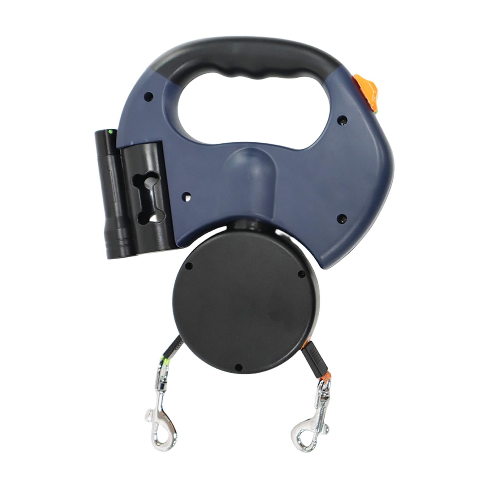 Correa giratoria Doble para Perro, retráctil de 5 m, Multiusos giratoria de 360°, diseño sin enredos, cordón de Seguridad Reflectante para Paseos nocturnos, Trotar y Acampar con Perros medianos y