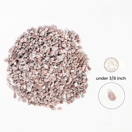 Image of CONSDAN 2 LBS Natural Gravel for Fish Tank, StoneCreek Betta Fish Aquarium Gravel, Vase Filler, River Rocks, Fish Tank Decorations, Perfect for Aquarium Decor, Fish Tank, & Indoor Plant, Red