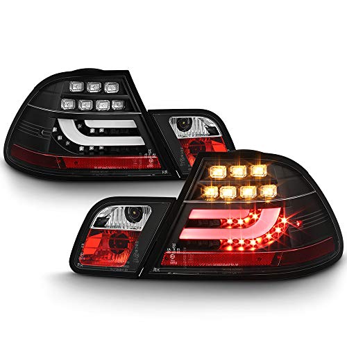 ACANII - For 2000-2003 BMW E46 3-Series 2-Door Coupe Lumileds LED Light Bar Tail Lights Brake Lamps Driver & Passenger