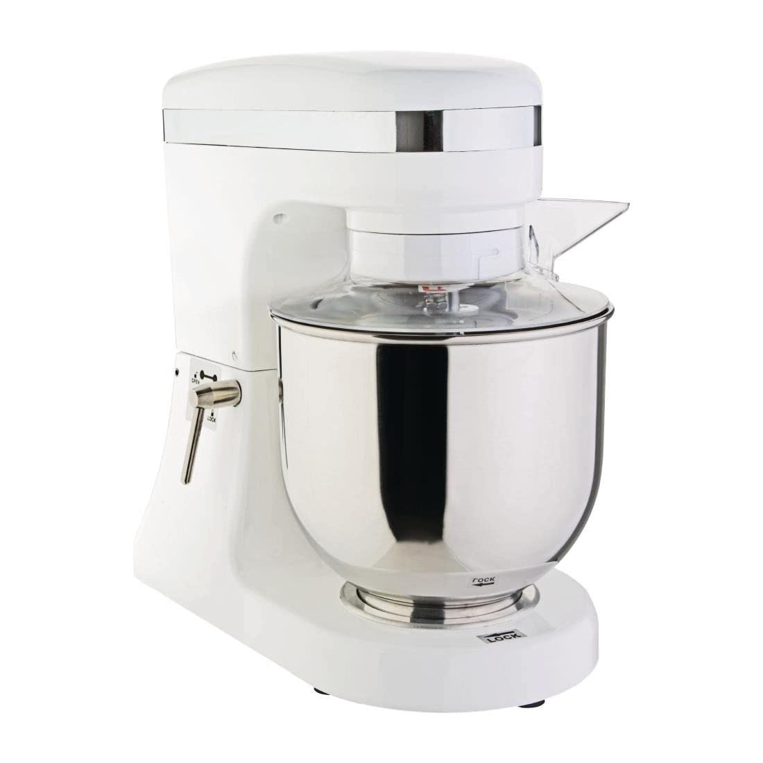 Buffalo -Buffalo Planetary Mixer 7 Litre White - Electric Cake Beater on White Stand for Pastry, Icing, Sauces or Dough DB266