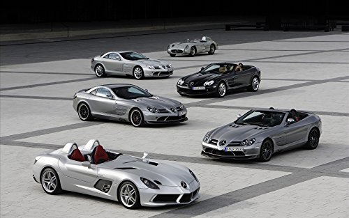 Iconic Arts Laminated 42X24 Poster: Mercedes Benz Slr 3 Wide #TOP16