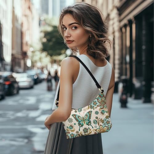 Image of Handbag for Women Leather Underam Shoulder Bag with Zipper Fashion Work Purse Waterproof Travel Wallet