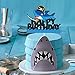 Glitter Pirate Shark Happy Birthday Cake Topper,Sea Animal Shark Theme Kid Birthday Cake Decor.Nautical Sailing Themed for Birthday or Baby Shower Party Decor Supplies