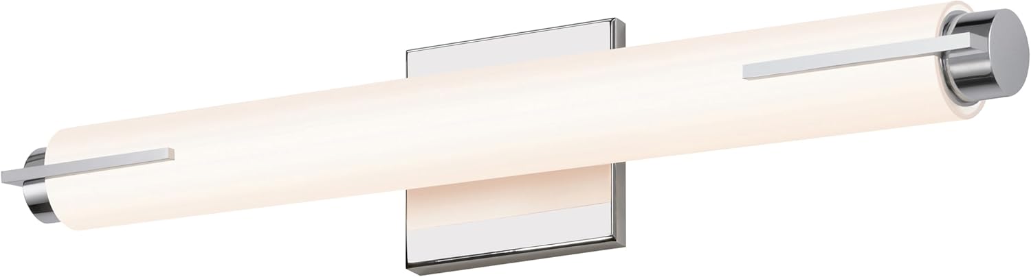 Sonneman Tubo Slim LED Linear Vanity Light, 18-inch, Polished Chrome with Spine Trim