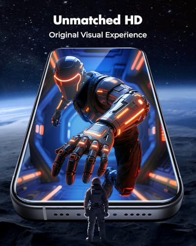 Image of UNBREAKcable 2-Pack Screen Protector for iPhone 16 Pro Max Tempered Glass | Military Grade Shatterproof, 9H+ Hardness, 99.99% HD Clear, Bubble-Free, Easy Installation Frame, for iPhone 16 Pro Max