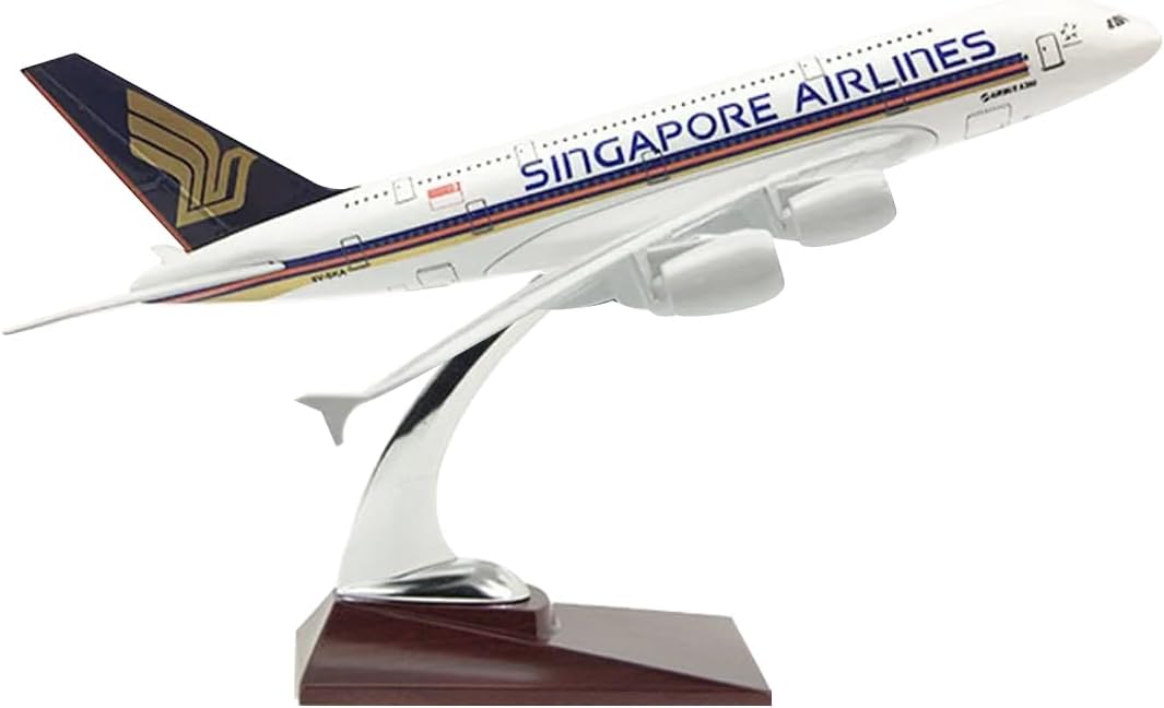 45cm Singapore Airlines Airbus A380 Aircraft Diecast Metal Miniature Airplane Model