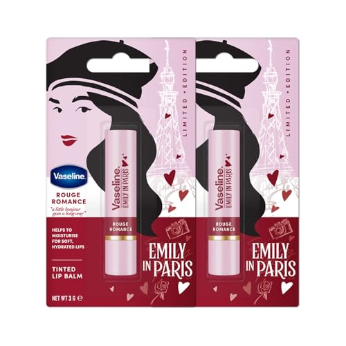 Image of Vaseline Rouge Romance Emily in Paris Limited Edition Red Tinted Lip Balm Stick 3g (Pack of 2)