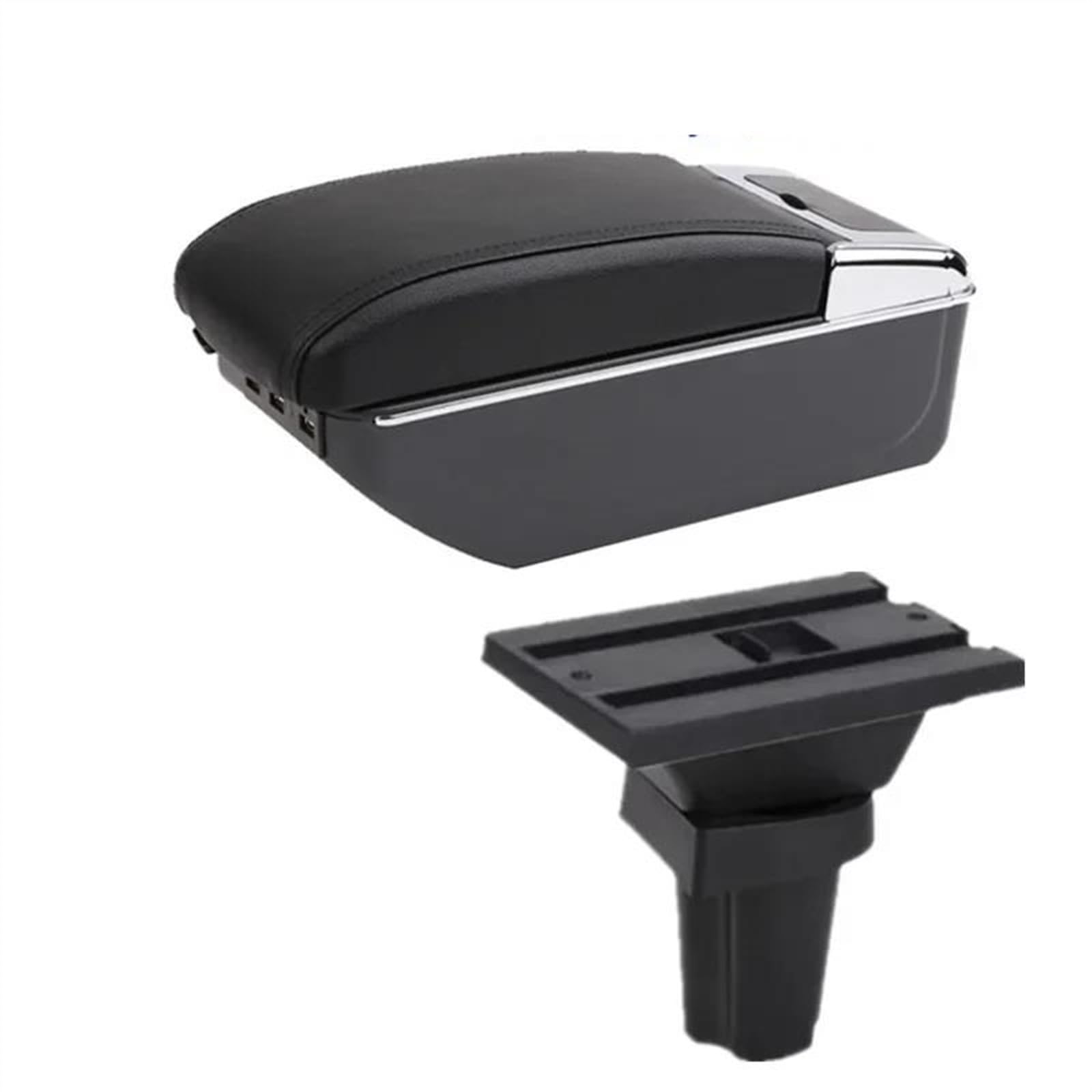 NOHEEU Car Interior Parts Special Retrofit Center Armrest Box Storage For Morning For Picanto(C black line 7USB)