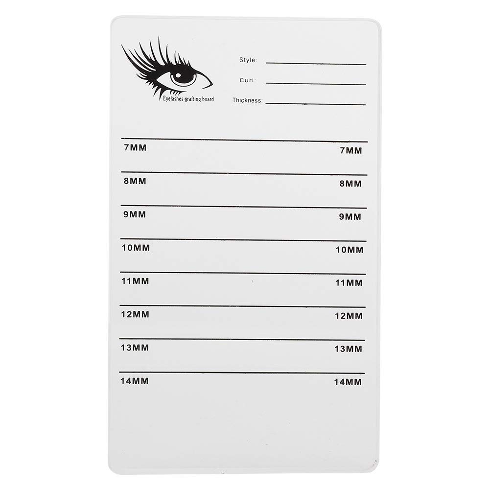 False Eyelashes Grafting Storage Board, Fake Eyelash Measuring Tool for Eye Lashes Extension Grafting Planting Storage, Transparent Acrylic Eye Lashes