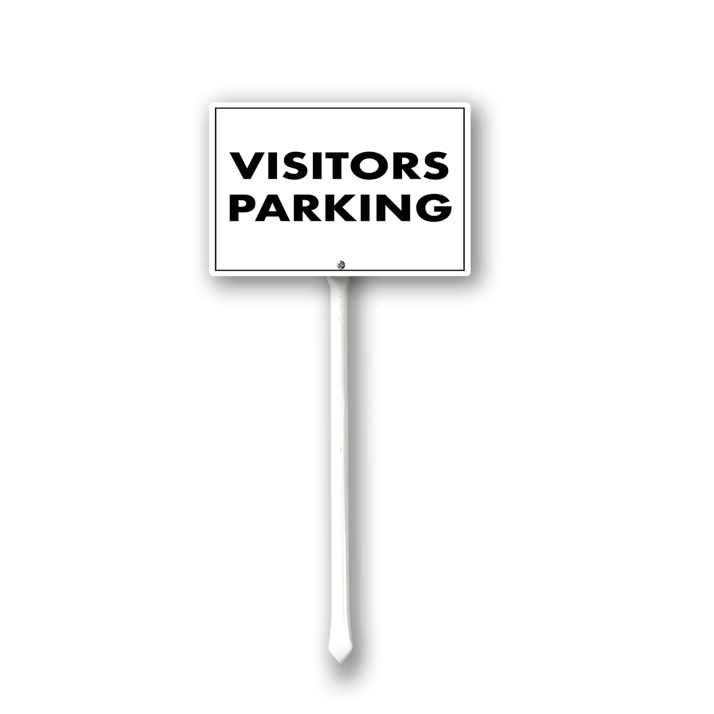 Geroclonup Visitors Parking Yard Sign with Stakes 12in×8in, Sturdy Aluminum Yard Signs Rust Free, Notice and Reminder to the Public Perfect for Habitat Enhancement Areas and Parks