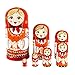 Harlotte 10PCS Russian Nesting Dolls Painted Mini Doll Handcraft Interactive Nested Doll Color Painting Puppet Table Decoration