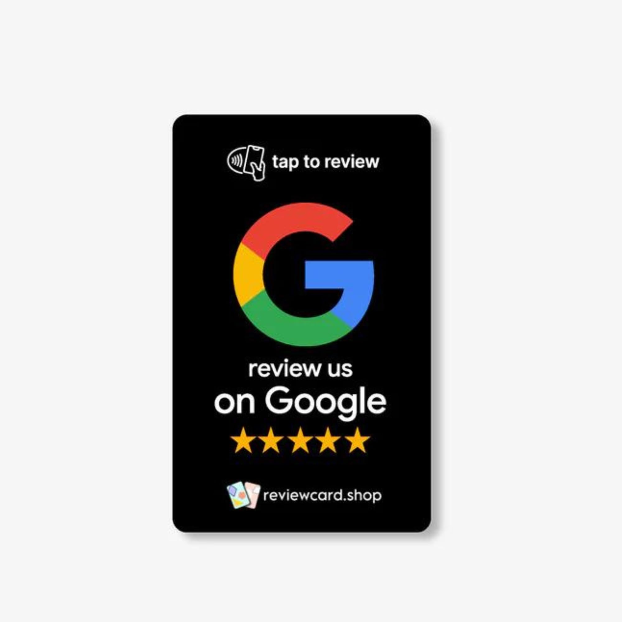 Google Review Card - Boost Sales, Rank Top in Search, NFC (Black, Bank Card (10 Pack))
