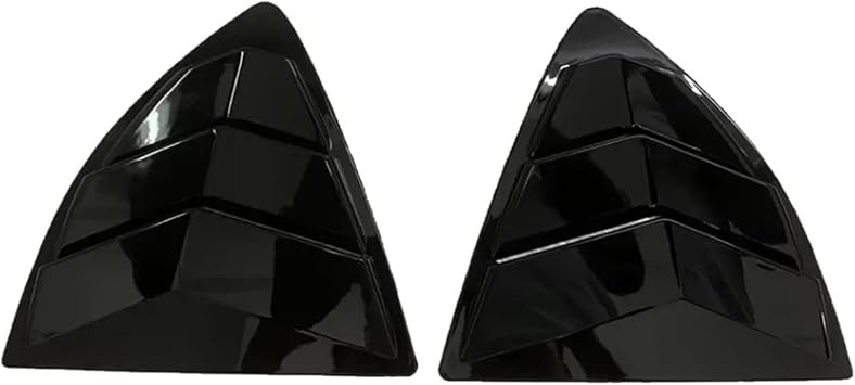2PCS Compatible With Honda CITY 2020 2021 2022 2023 2024 Car Rear Window Quarter Louver Cover Side Vent Shutter Trim Scoop ABS AccessoriesMatte Black