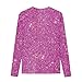 Zzalalana Girls Sparkly Sequin Shirts Long Sleeve T-Shirts Shiny Glitter Gifts Tops Tees for Kids 3-14 Years Hot Pink