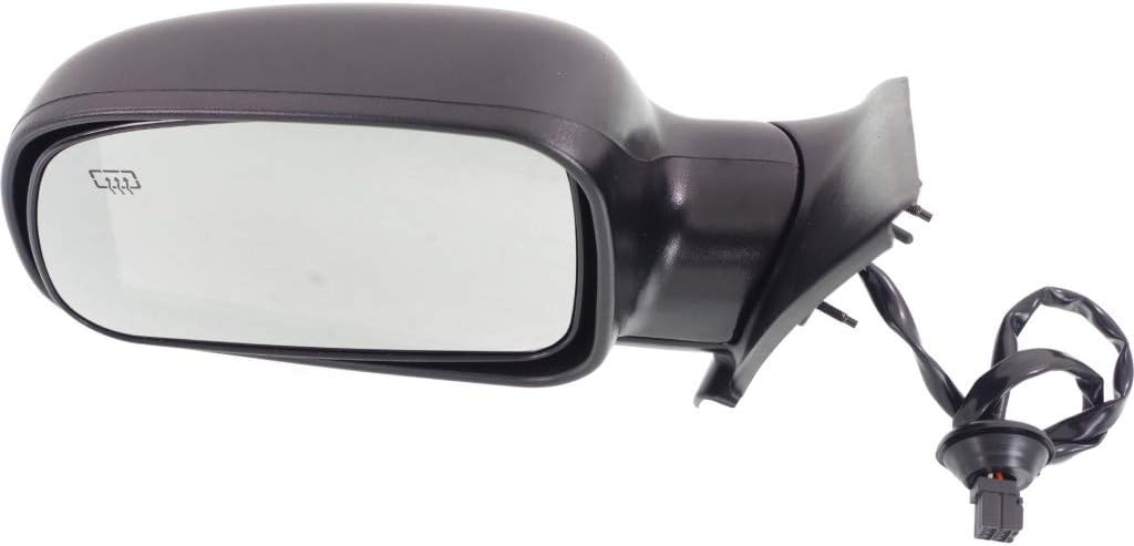 For Jeep Grand Cherokee 1999 00 01 02 03 2004 Door Mirror Driver Side | Manual Folding | Power | Heated | 5 Pin Plug | Textured Black | Replacement For 55155233AE | CH1320169