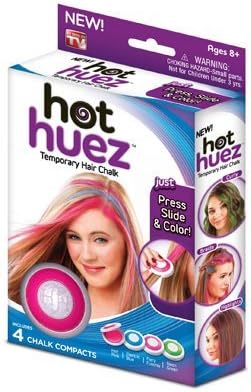 Hot Huez Temporary Hair Chalk Hair Color Kit (Pack of 4)