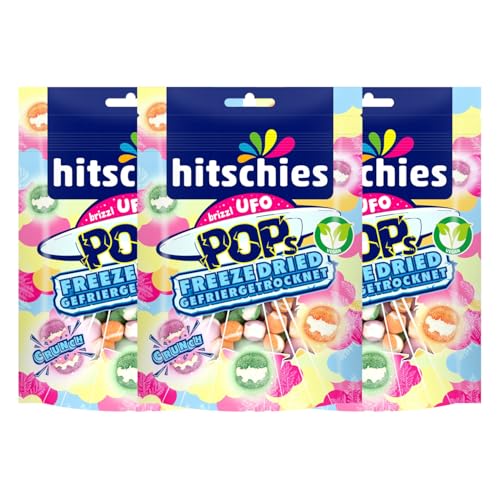 3x hitschies brizzl UFO Pops gefriergetrocknet (3x50g) (150g)
