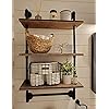 BOSURU Industrial Pipe Bathroom Shelves Rustic Wood Shelves with Towel Bar 24 Farmhouse Wall Shelf for Wall Pipe Shelving