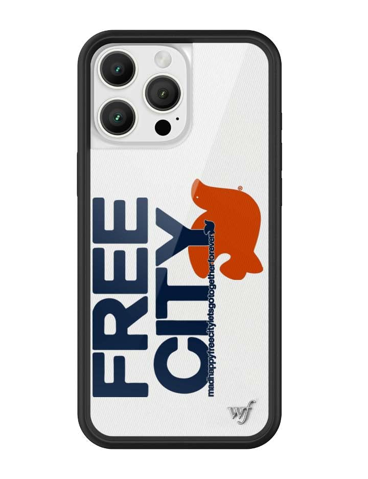 Image of Wildflower Cases - Compatible with iPhone 16 Pro Max | Protective Black Bumper, 6.5ft Drop Test Certified, Women Owned Small Business | Madhappy & Freecity Togetherforever White & Navy