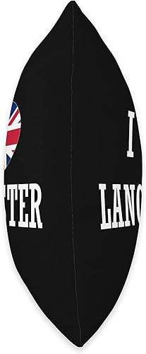 Miniatura 2 de I Love Lancaster England Union Jack Flag Heart English Throw Pillow, 18x18, Multicolor