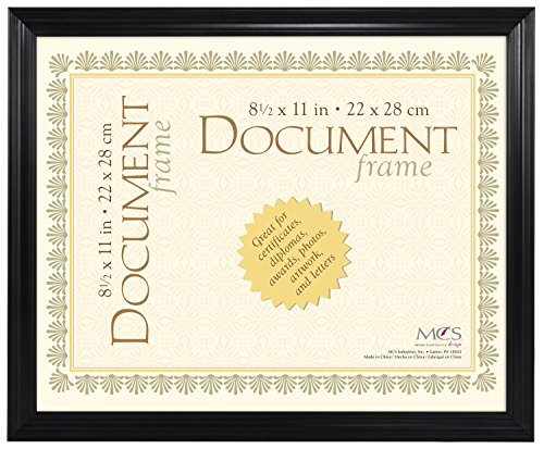 Mcs 8.5X11 Inch Extruded Document Frame, Black (72131) #TOP25