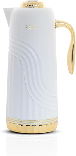 SAFURA Jarra de café aislada  Termo de café al vacío para mantener líquidos calientes y fríos, doble pared aislada, termo de café caliente,