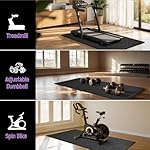 GWT 36" x 78" Durable Anti-Slip Workout Mat - 1/4" Thick Ultimate Floor Protection, Noise-Reducing,Tear-Resistant All-Purpose Exercise Mat for Treadmills, Home Gym, Yoga, and Weightlifting - Image 4