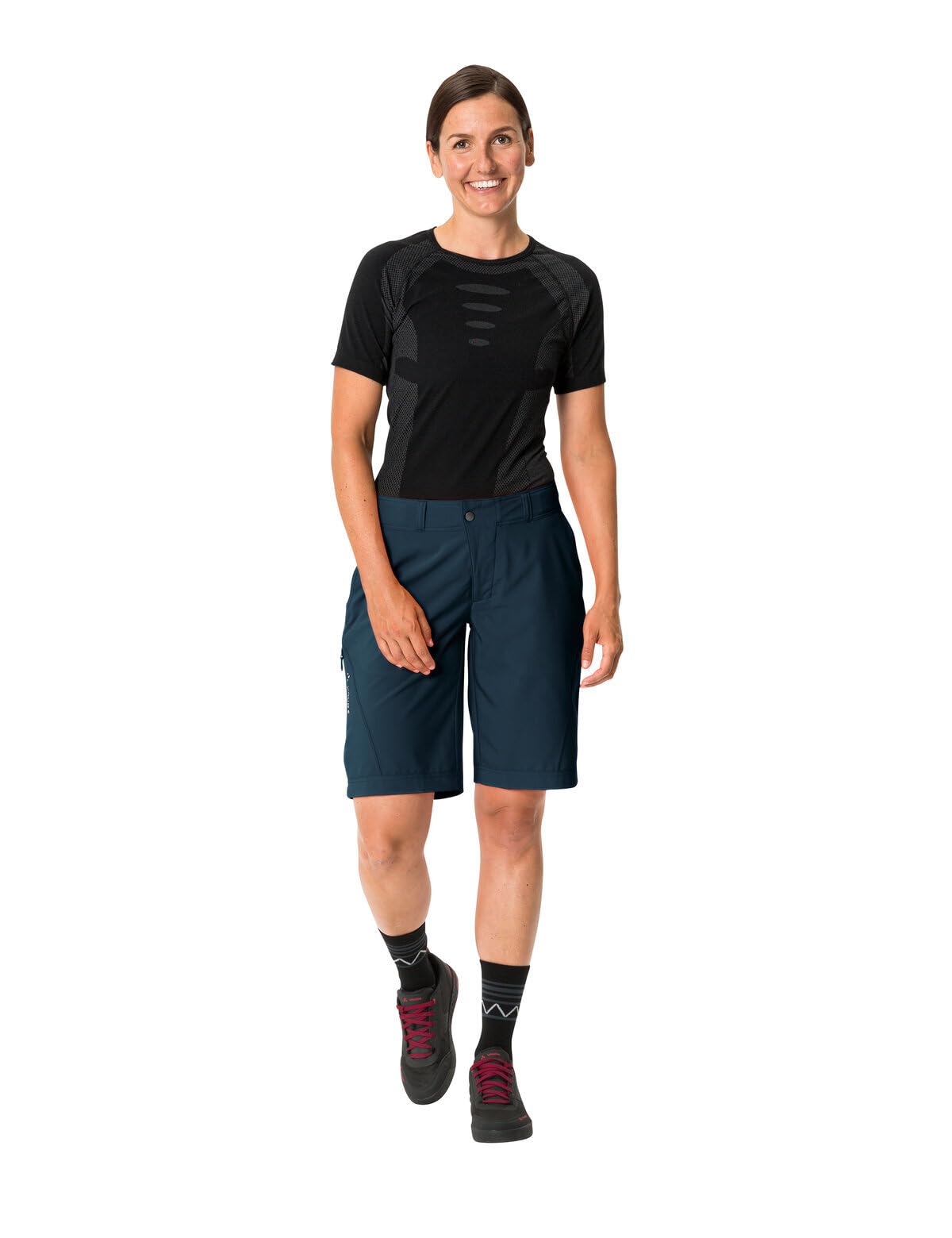 VAUDE Women's Ledro Shorts - Gepolsterte MTB-Shorts mit Innenhose - atmungsaktive & elastische Fahrradhose