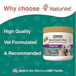   NaturVet-Mushroom-Max-Advanced-Immune-Support-Dog-Supplement--Helps-Strengthen-Immunity-Overall-Health-for-Dogs--Includes-Shitake-Mushrooms-Reishi-Turkey-Tail--60-Ct