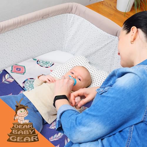 Image of Dear Baby Gear - Premium Car Seat Baby Blanket - Soft Swaddle Blanket for Baby Girls and Boys, Plush Blankets - Adorable Designs, Comfortable Fabric - Feathers & Dream Catchers(40 x 30 inches)