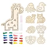 Lernen, Threadboards zu nähen - Nähkarten für Kinder, Spielzeug zur Farberkennung, ruhige Aktivitäten für Kinder, großes Spielzeug für athletische Fähigkeiten, Spielzeug p