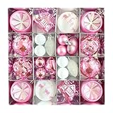 Kerstballen, glinsterende kerstballen van onbreekbaar kunststof voor kerstboom, klassieke kerstdecoraties om op te hangen, geschenkdoos voor decoratie thuis, kantoor, binnen