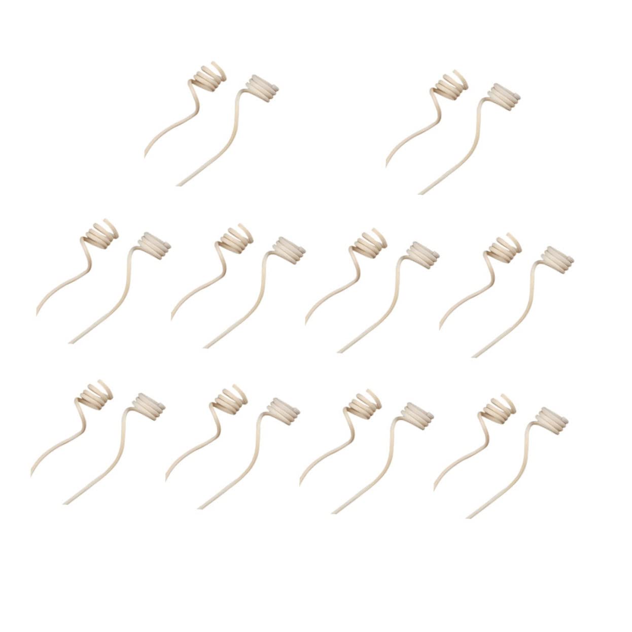 GRIRIW Essential Oil Sticks 20 Pack Wavy Rattan Fragrance Diffuser Sticks for Oil Diffuser