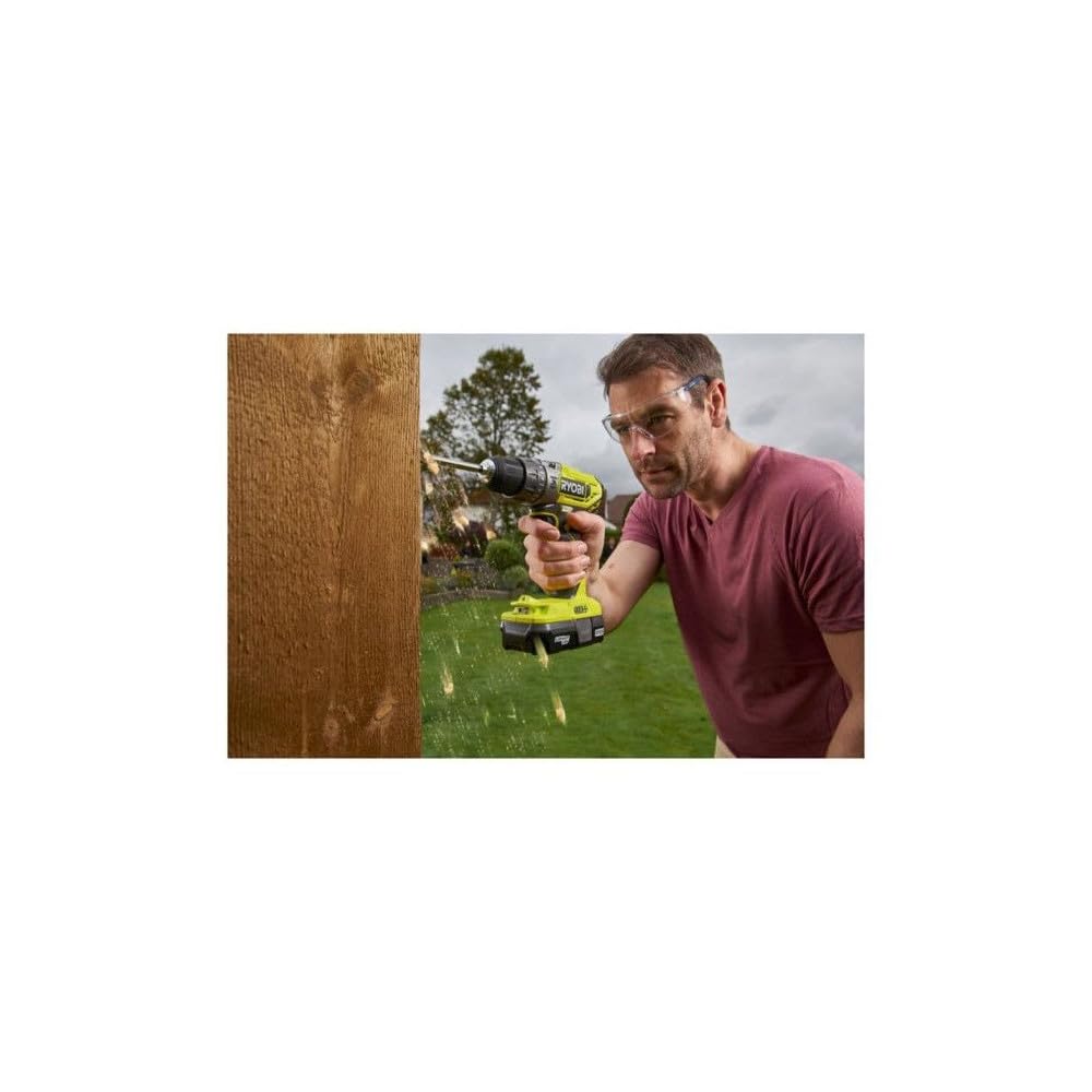 Perceuse-visseuse à percussion RYOBI One+ 18V - 2 batteries 2.0 Ah - 1 chargeur - R18PD2-220S