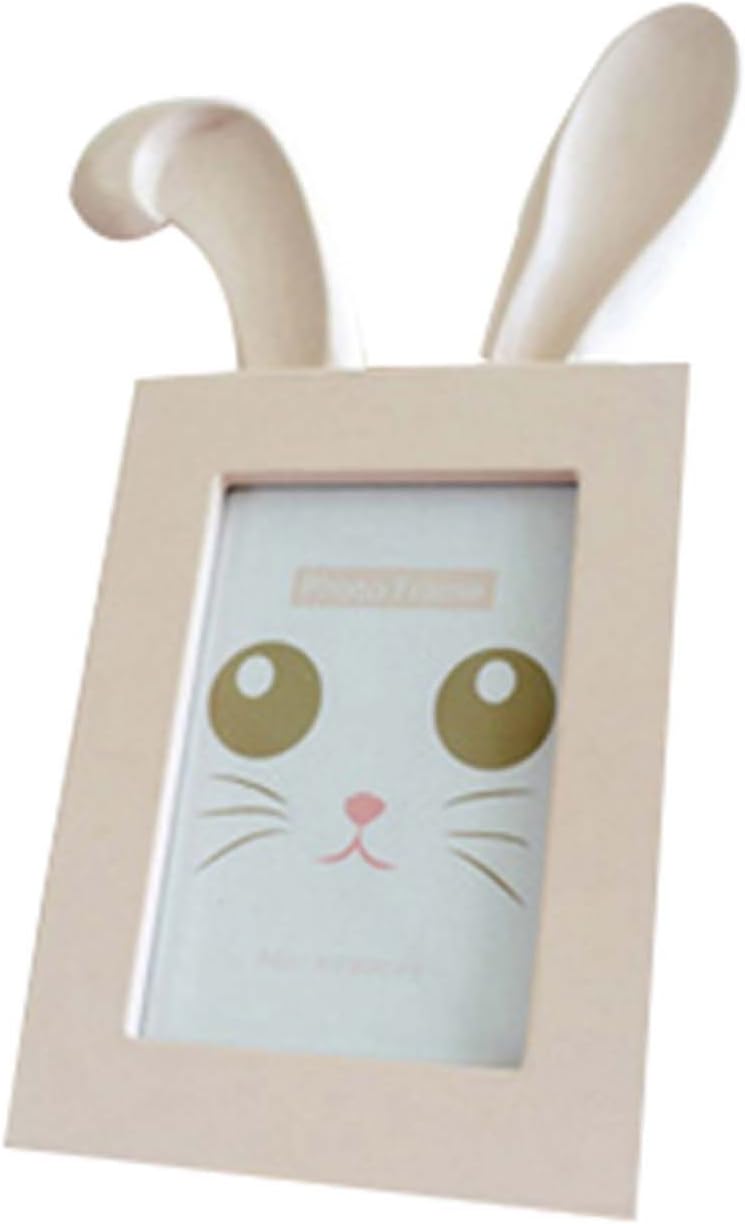 6インチ木製の額縁ユニークな額縁フォトフレームウサギの耳