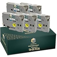 TZE231 TZe-231 Cinta De Escritura Negra Sobre Blanco Copatible Con