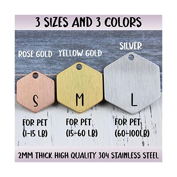 MYXGY Stainless Steel Pet ID Tag, Personalized Dog Name Tags, Customized Cat Tags, Deep Laser Engraving, Optional Engraved on Both Sides, Various Design Options MYXGY Stainless Steel Pet ID Tag, Personalized Dog Name Tags, Customized Cat Tags, Deep Laser Engraving, Optional Engraved on Both Sides, Various Design Options