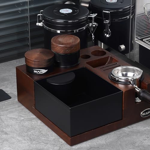 IKAPE 51MM Espresso Tamper, New Wooden Handle Design,Premium Barista Coffee Calibrated Tamper with Spring Loaded, 100% Stainless Steel Tamper Compatible with All 51MM Bottomless Portafilter - Image 6