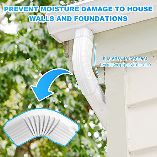 Downspout Gutter Elbow Style B 2" X 3" Angle Is 75° White Aluminum 1Pack #TOP4