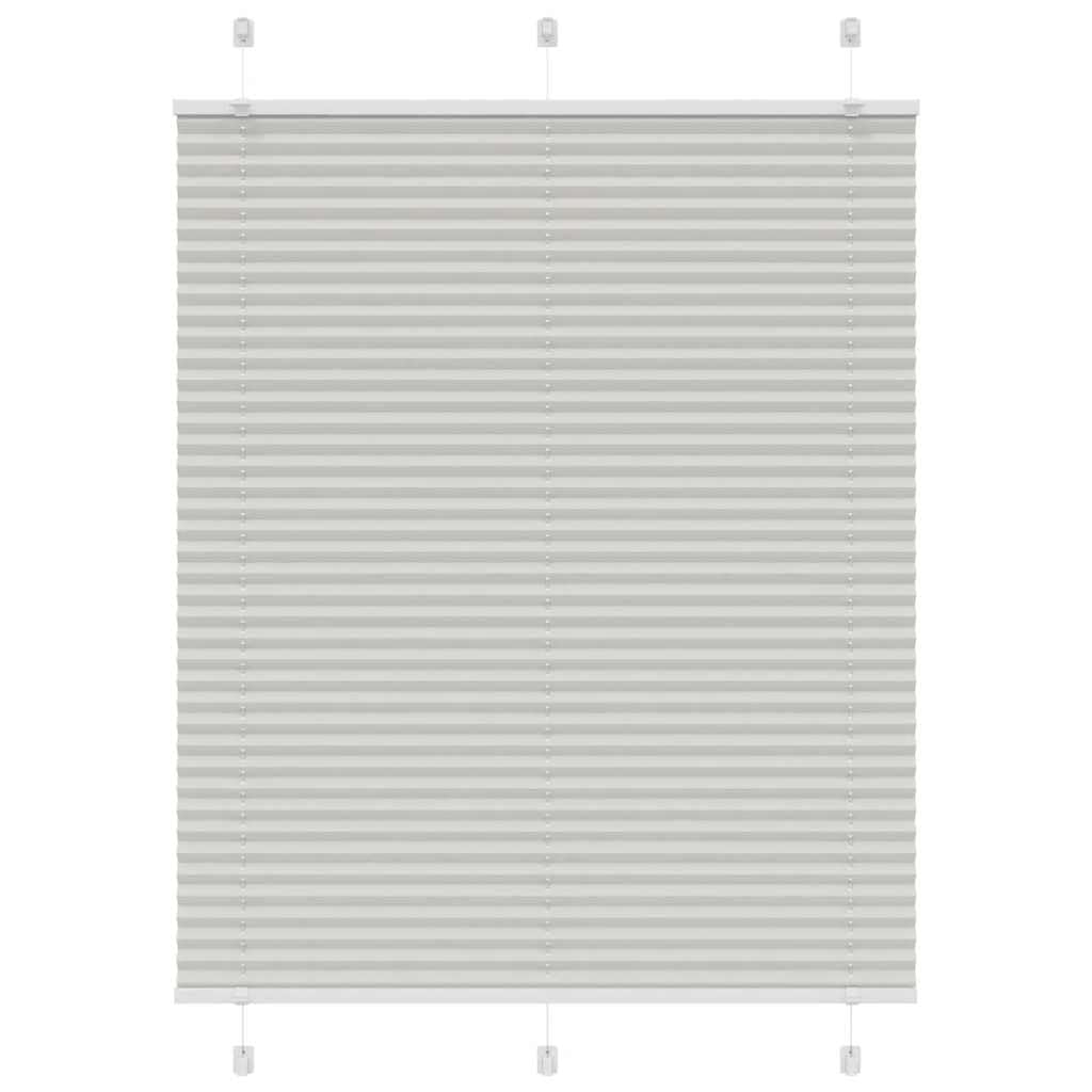 VIDAXL Pleated Blind - Grey - 105x150 cm - Polyester