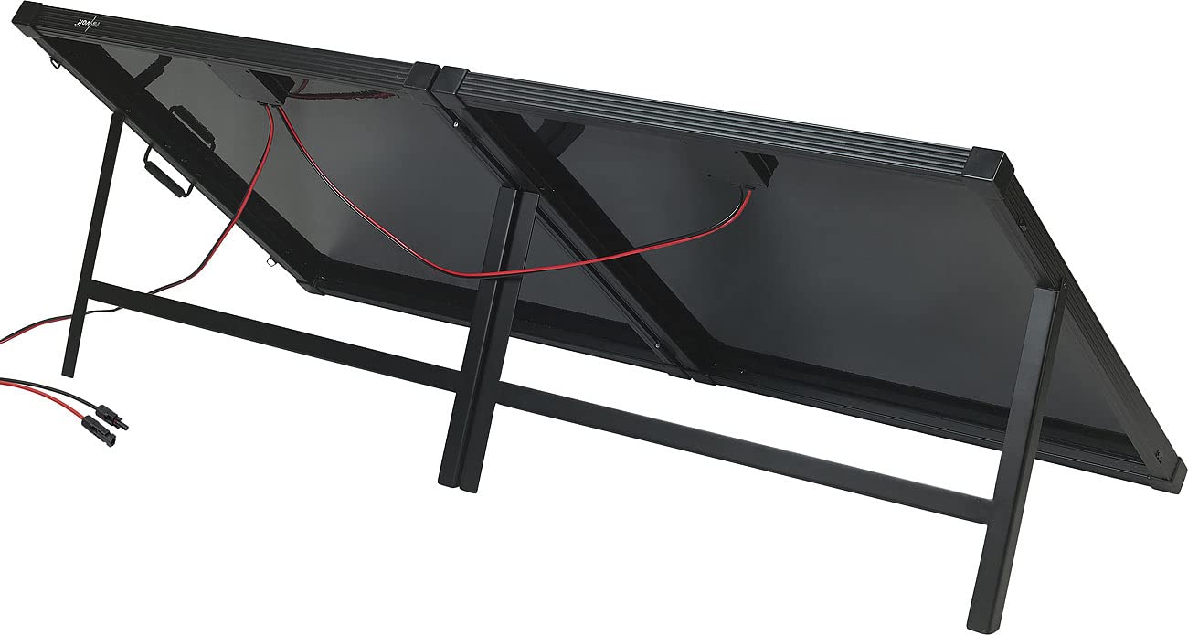 revolt Solarpanel mobil: Faltbares Solarpanel mit monokristallinen Zellen, 240 Watt, schwarz (Solarmodule faltbar, klappbare, 12V)