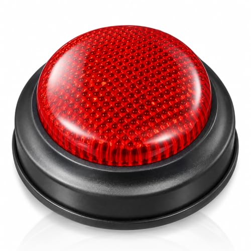 DECHOUS Game Buzzer with Light and Sound, Red