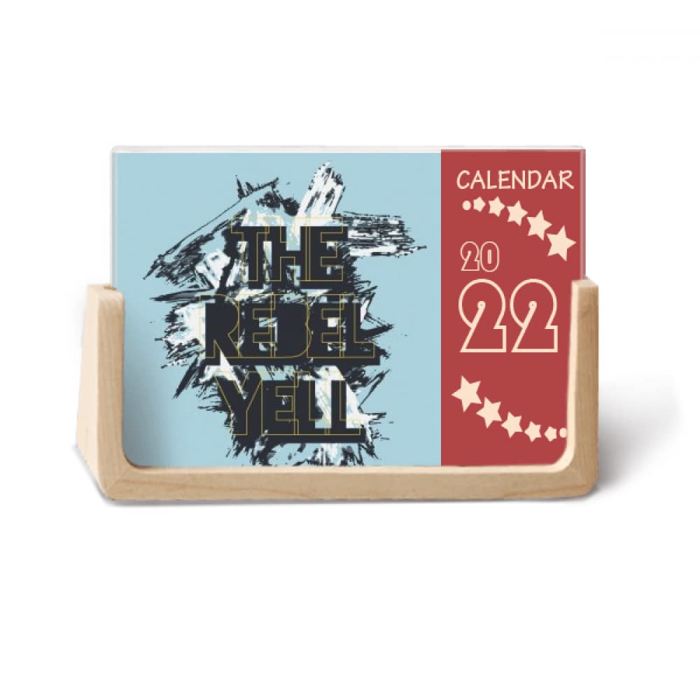 Graffiti Street The Rebel Yell Pattern 2022 Desk Calendar Planner 12 Month
