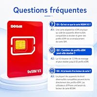 9ESIM V3 eSIM-Karte für entsperrte Android – SIM zu eSIM Adapter, 50 Profile + 1GB Gratis-Daten, Ultimativer Flagship-Chip & STK-Menü, Unlimited Downloads, Global Travel USA/Europa/JP/China, Pre-Cut – Ansicht 6